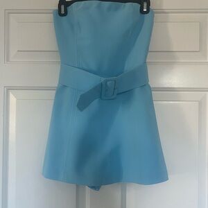 Amanda Uprichard Sky Blue Strapless Dress